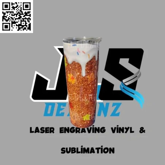 Glitter Pumpkin Spice Life 20 Ounce Tumbler - Picture 3 of 3